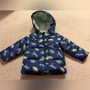 Toddler 18-24 months Old Navy Green Dinosaur Puffer Jacket